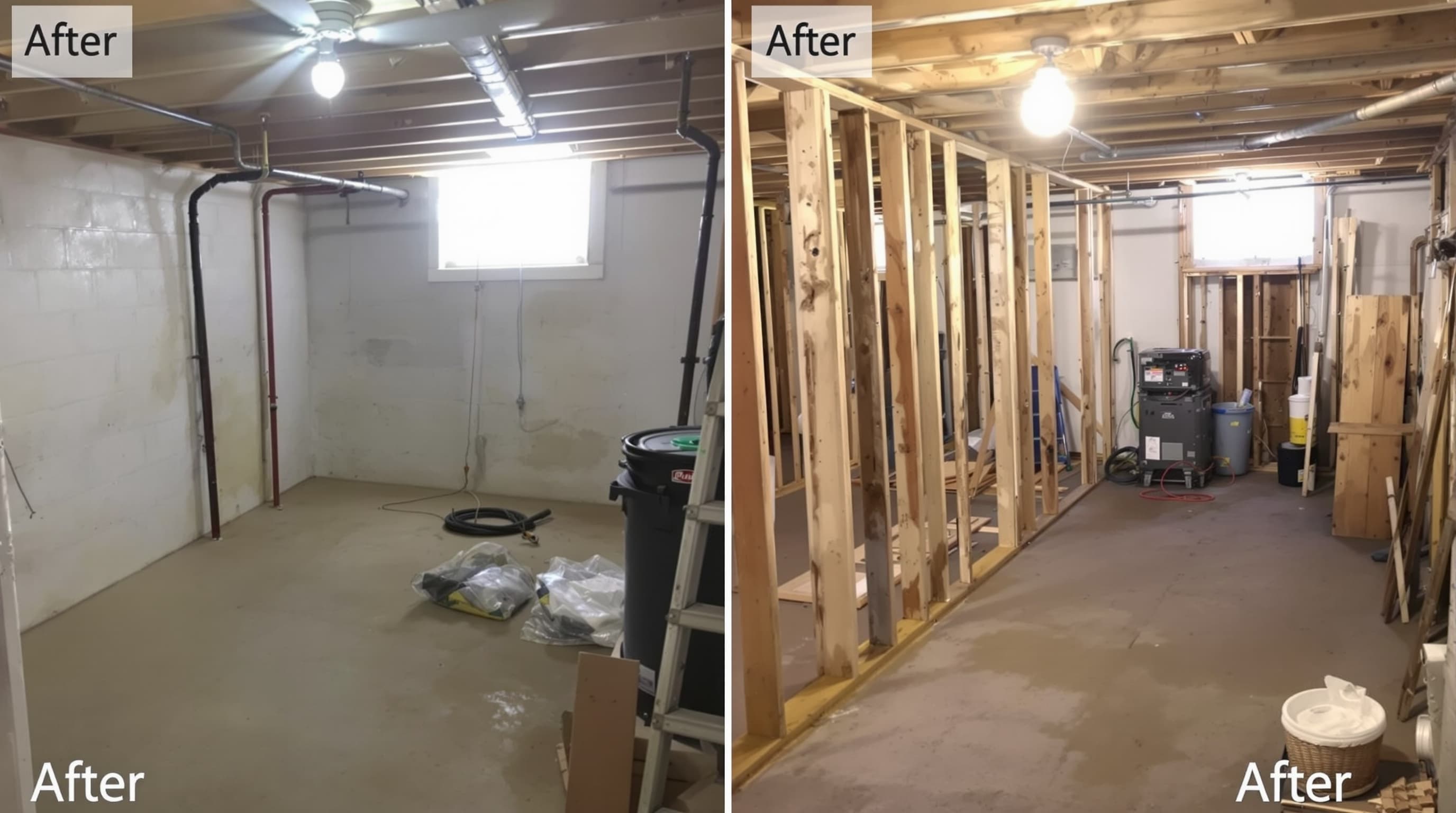 Basement Post-Flood Recovery — after